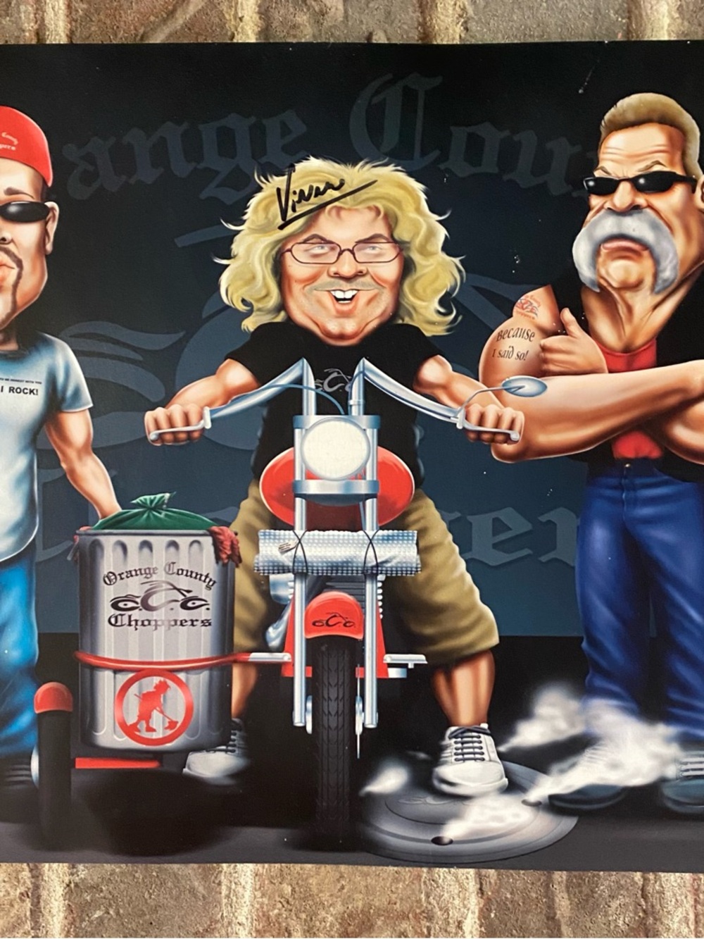 Orange County Choppers Motorcycle Art- 2 are signed
